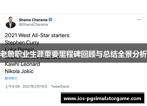 老詹职业生涯重要里程碑回顾与总结全景分析